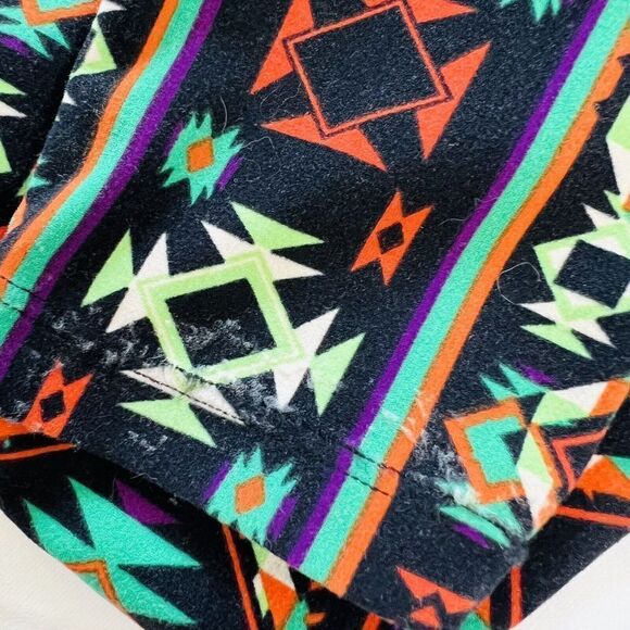 LulaRoe Leggings Aztec Colorful Black Red Purple Blue 0653 - Picture 5 of 7